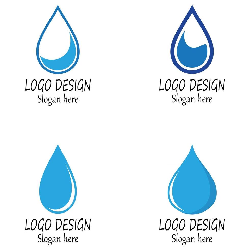 vatten droppe logotyp mall vektor illustration design