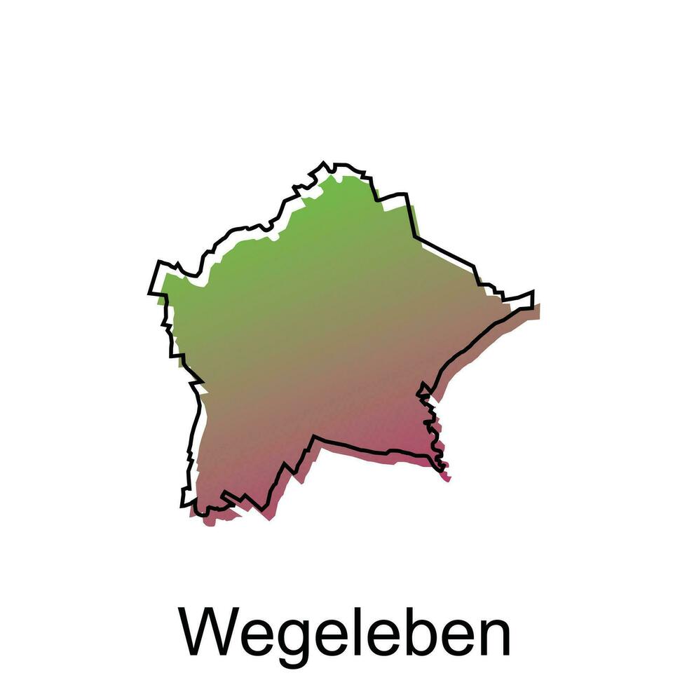 Karte Stadt von Wegeleben, Welt Karte International Vektor Vorlage mit Gliederung Illustration Design