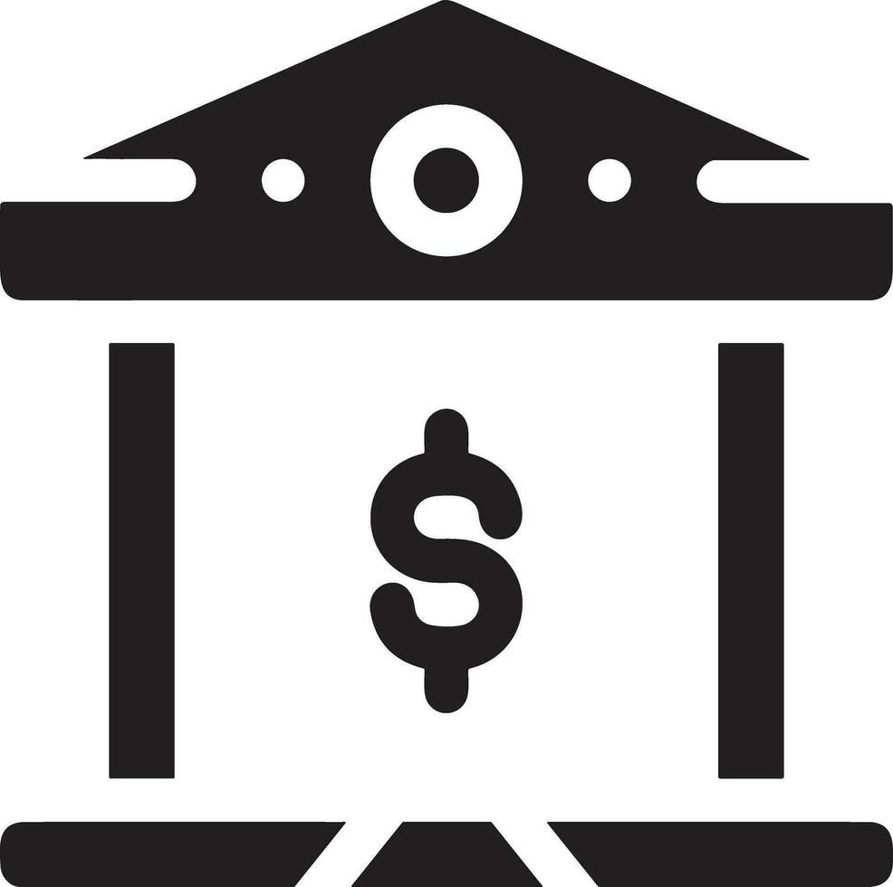 Bank finansiera ikon symbol vektor bild. illustration av de valuta utbyta investering finansiell sparande Bank design bild