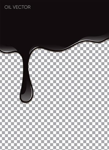 Realistisk svart olja isolerad på transparent bakgrund. Vektor illustration.