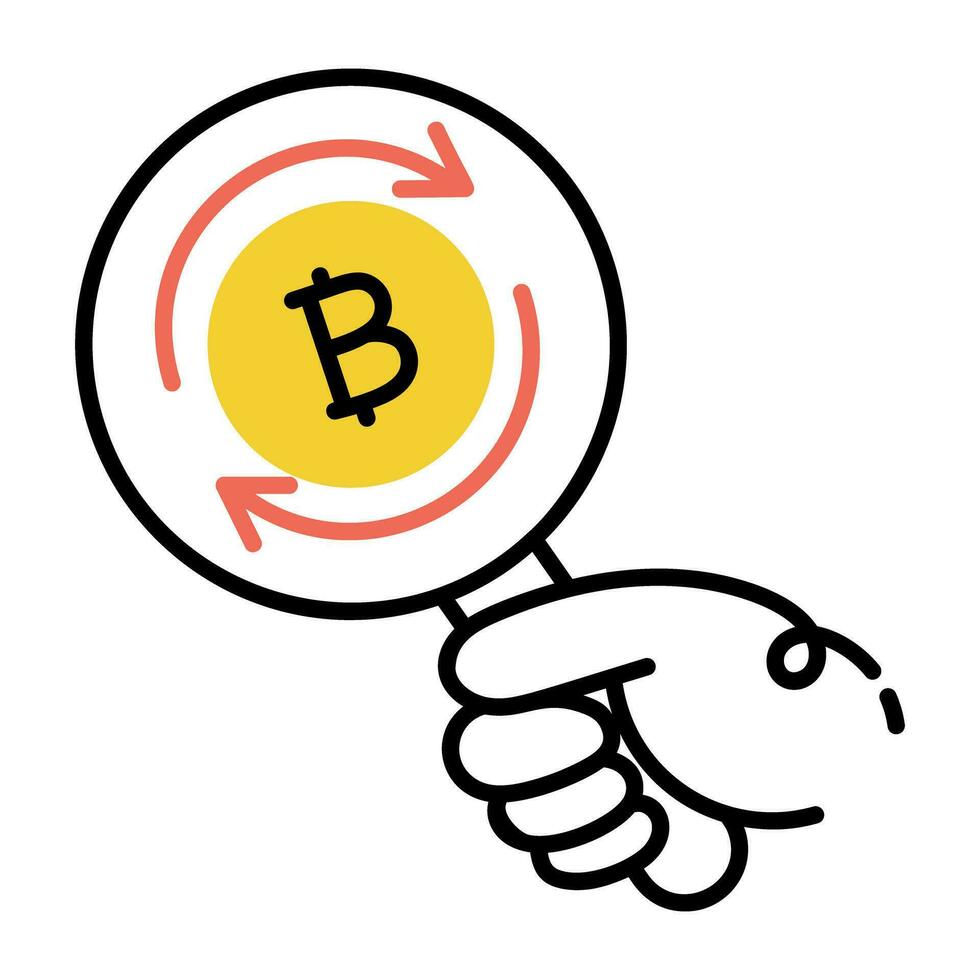 trendig bitcoin Sök vektor