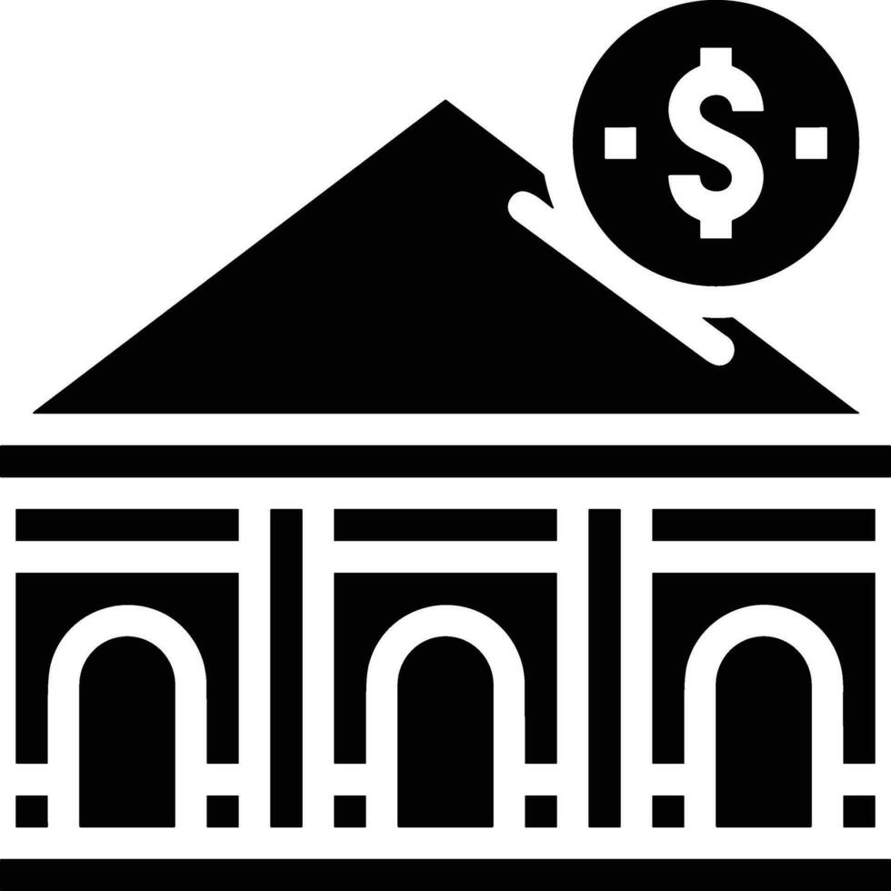 Bank finansiera ikon symbol vektor bild. illustration av de valuta utbyta investering finansiell sparande Bank design bild