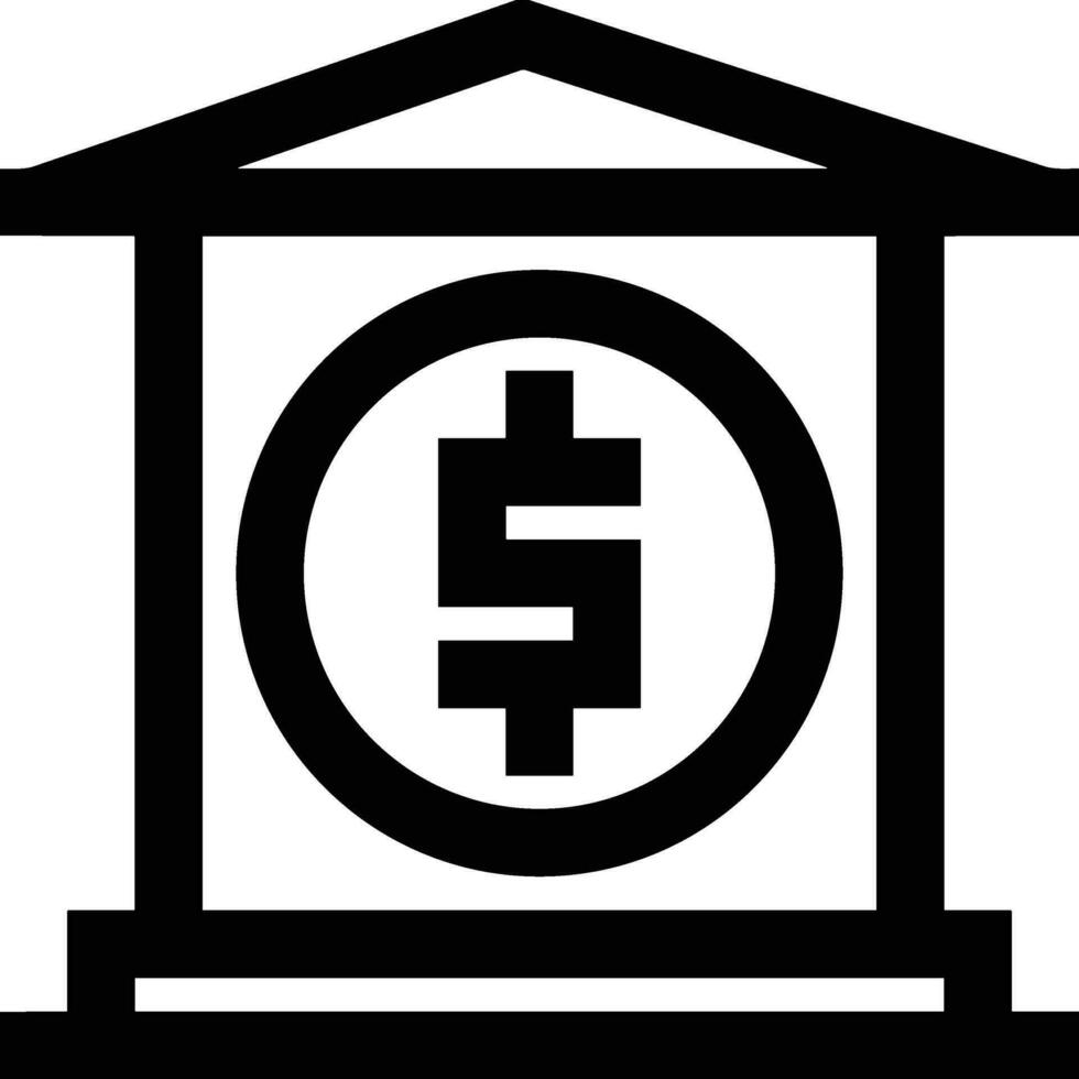 Bank Finanzen Symbol Symbol Vektor Bild. Illustration von das Währung Austausch Investition finanziell Speichern Bank Design Bild