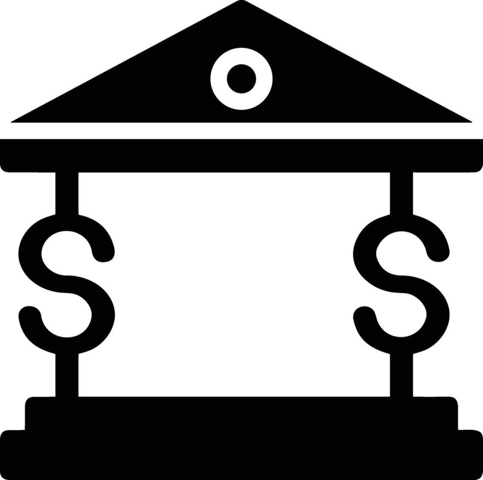 Bank Finanzen Symbol Symbol Vektor Bild. Illustration von das Währung Austausch Investition finanziell Speichern Bank Design Bild