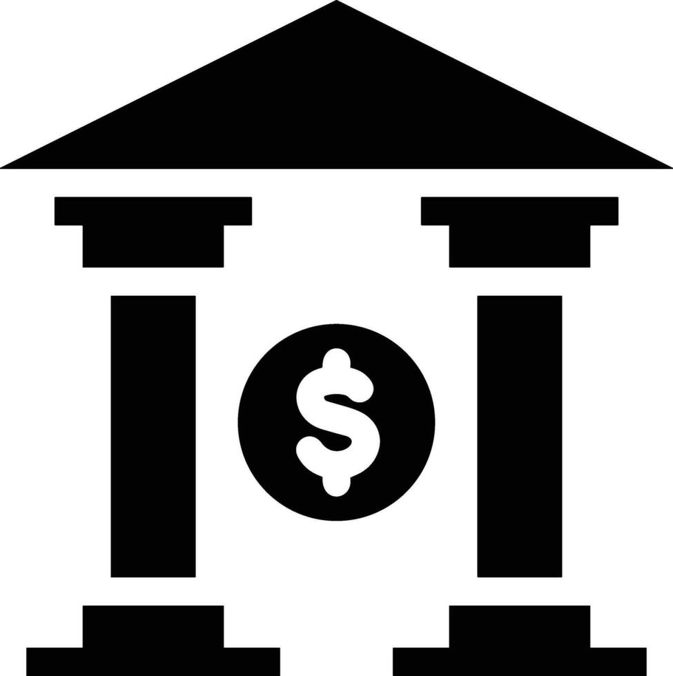 Bank Finanzen Symbol Symbol Vektor Bild. Illustration von das Währung Austausch Investition finanziell Speichern Bank Design Bild