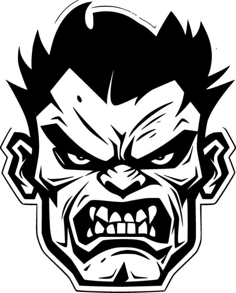 zombie - minimalistisk och platt logotyp - vektor illustration