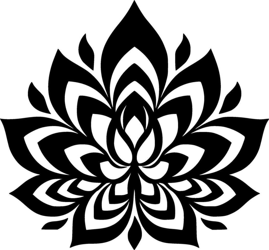 Mandala - - minimalistisch und eben Logo - - Vektor Illustration