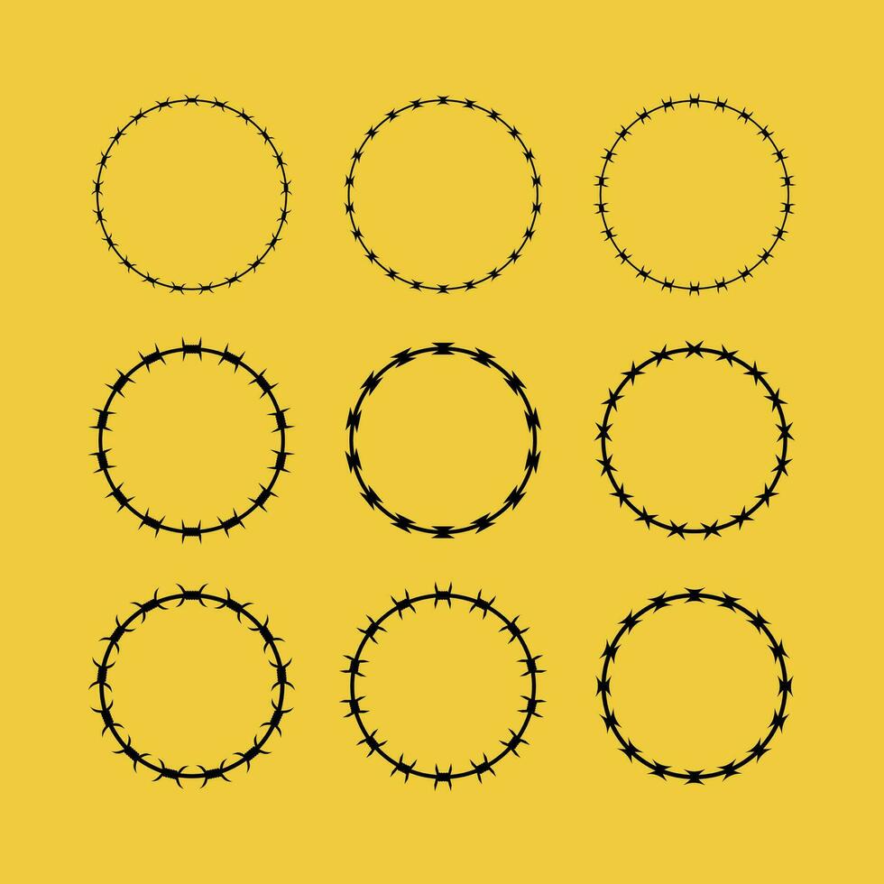 hullingförsedda tråd cirkel vektor illustration