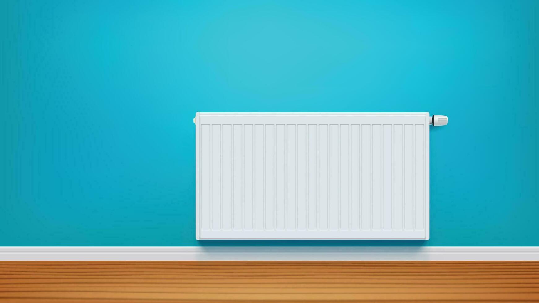 radiator på blå vägg vektor