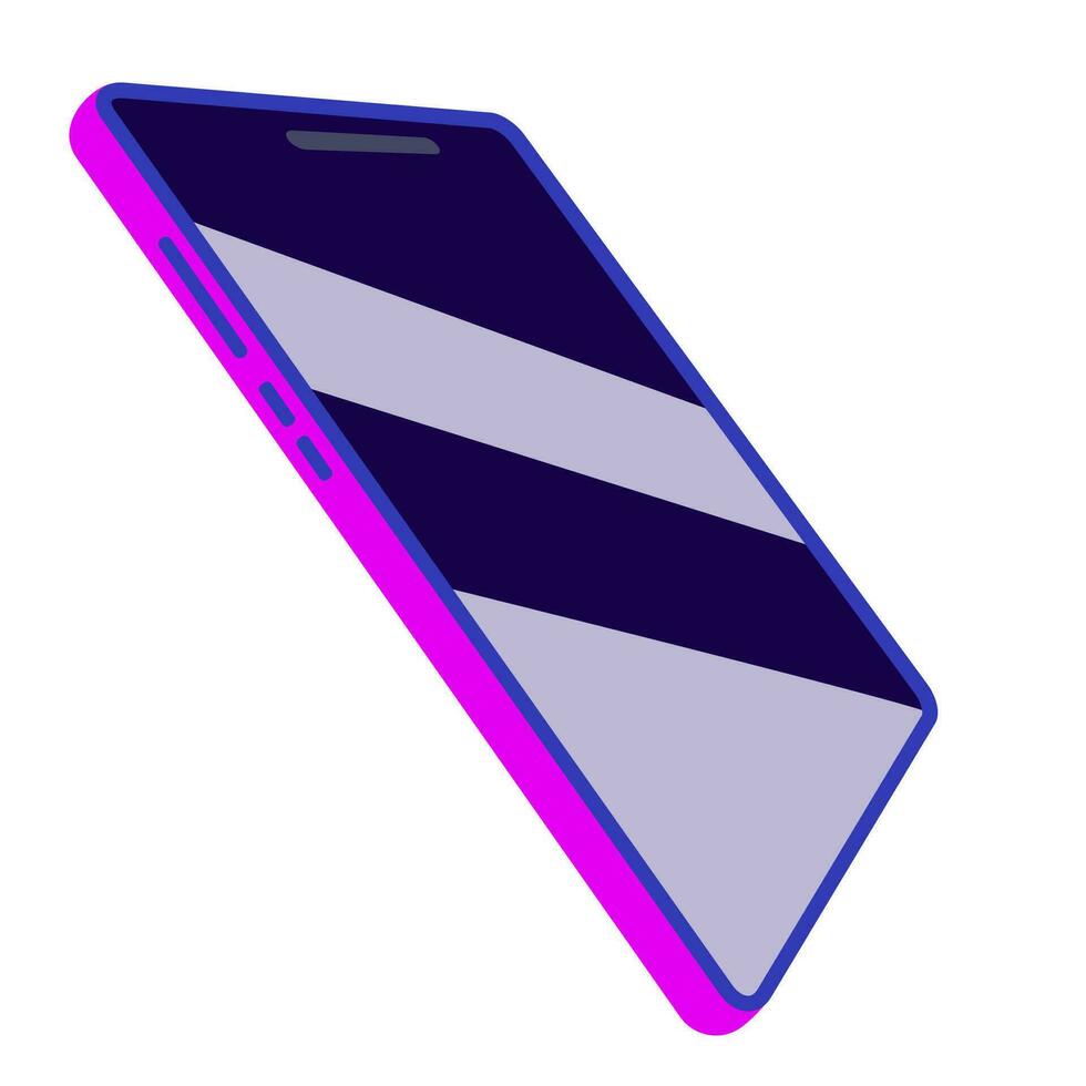 Smartphone im eben Design isometrisch Stil auf ein Weiß Hintergrund. Vektor Illustration