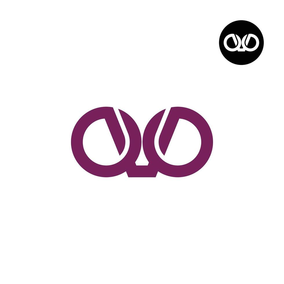 Brief ovo Monogramm Logo Design vektor