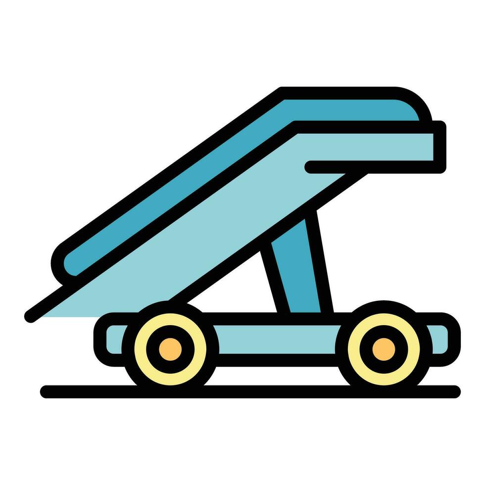 Design Flugzeug Treppe Symbol Vektor eben