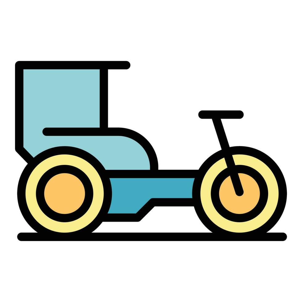 trehjuling ikon vektor platt