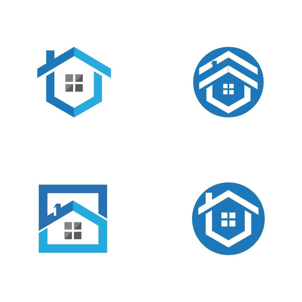 Design von Immobilien- und Konstruktionslogos vektor