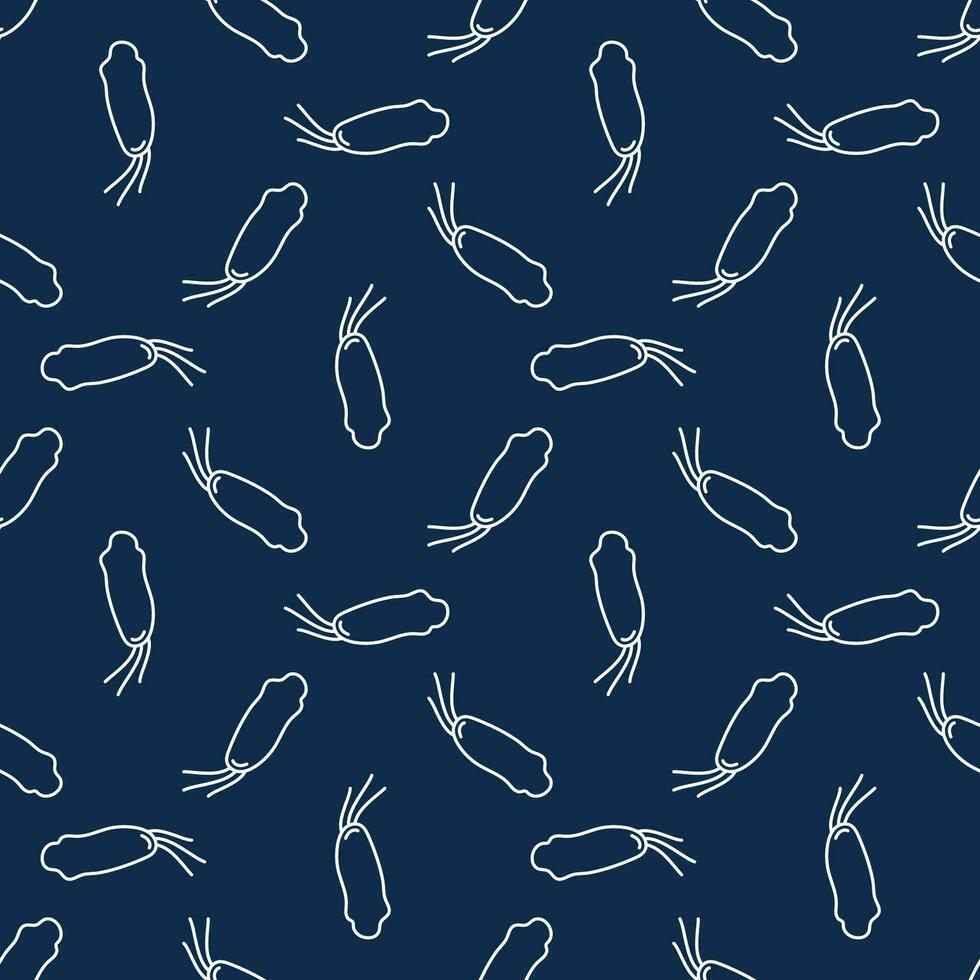 Spirale Bakterien Vektor Konzept minimal Linie nahtlos Muster