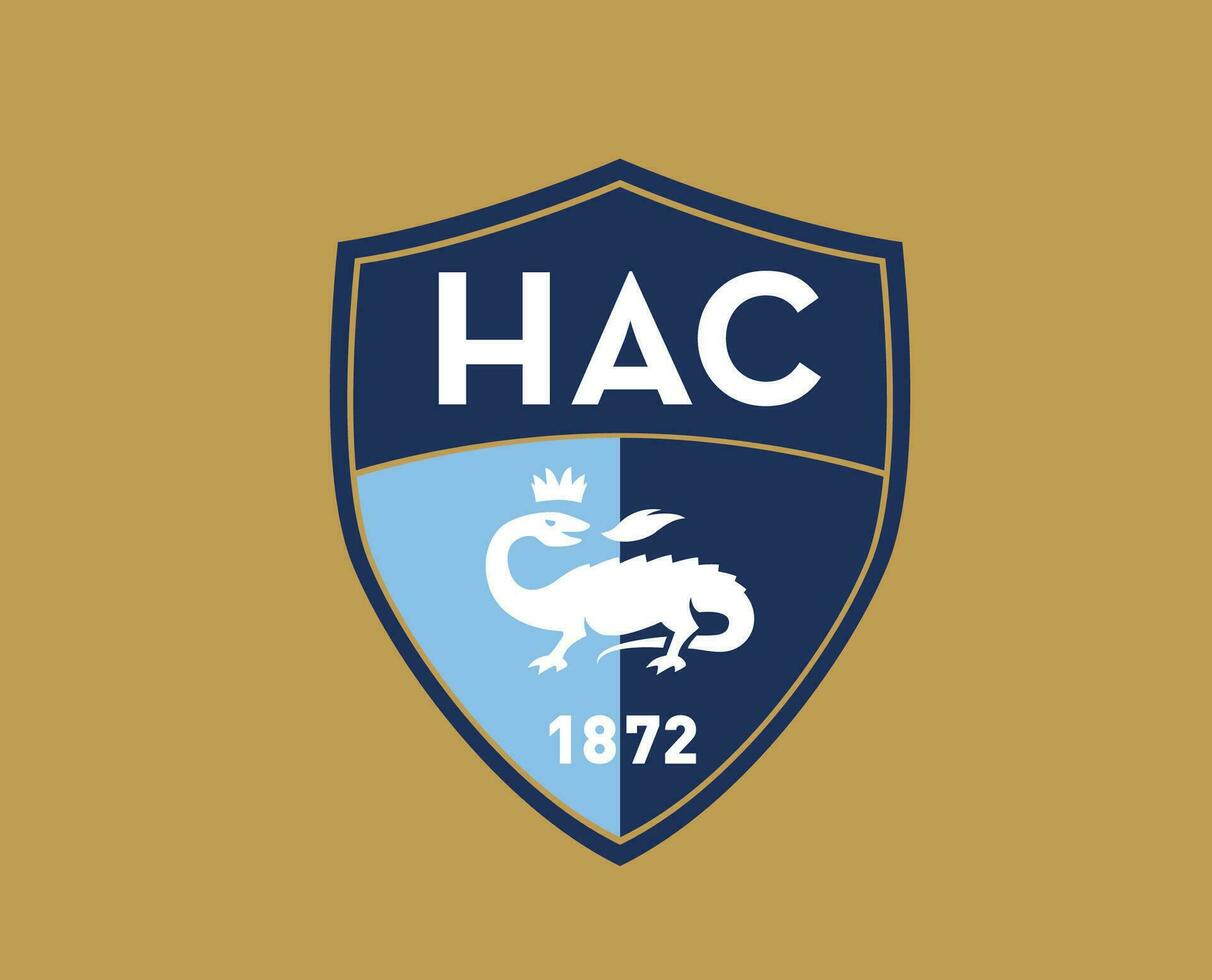 le haben ac Verein Logo Symbol Liga 1 Fußball Französisch abstrakt Design Vektor Illustration mit braun Hintergrund