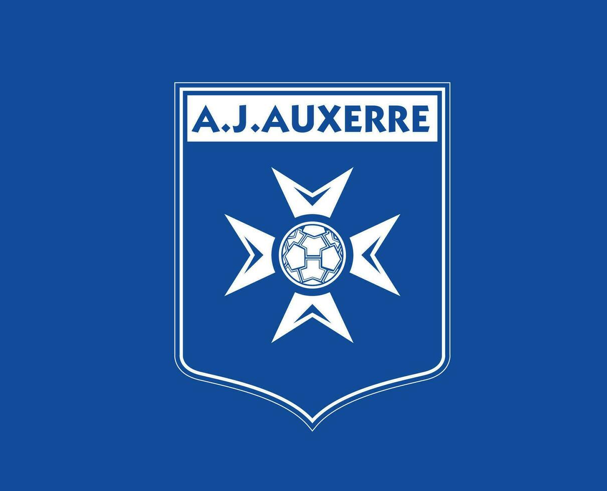 aj Auxerre Verein Logo Symbol Liga 1 Fußball Französisch abstrakt Design Vektor Illustration mit Blau Hintergrund