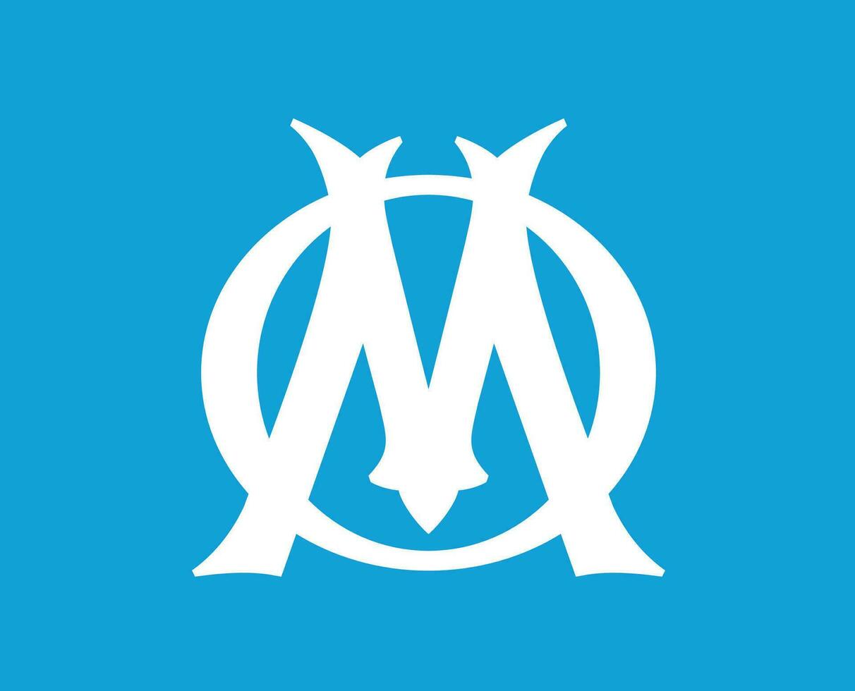 olympisch de marseille Verein Symbol Logo Liga 1 Fußball Französisch abstrakt Design Vektor Illustration mit Blau Hintergrund