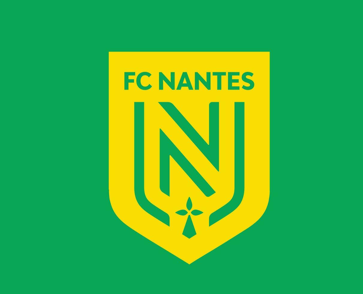 fc nantes Symbol Verein Logo Liga 1 Fußball Französisch abstrakt Design Vektor Illustration mit Grün Hintergrund
