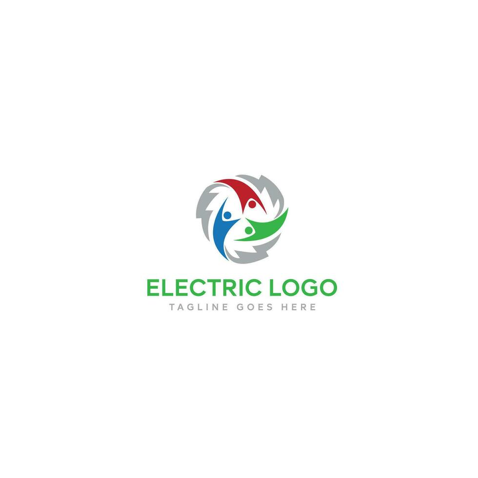 elektrisk logotyp, ikon, symbol, design mall vektor