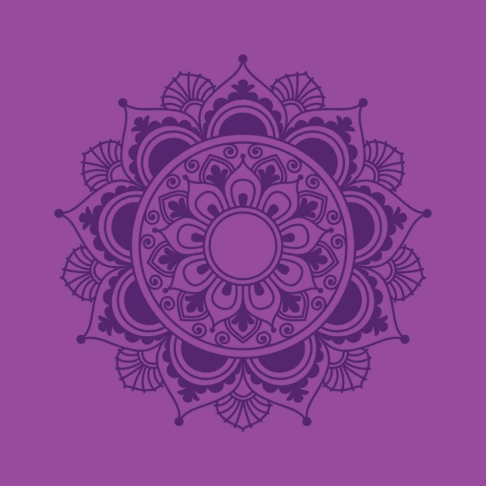 Mandala mit Blume zum Henna, mehndi, Tätowierung, Dekoration. dekorativ Ornament im ethnisch orientalisch Stil. Hand gezeichnet Hintergrund. Islam, Arabisch, indisch. vektor