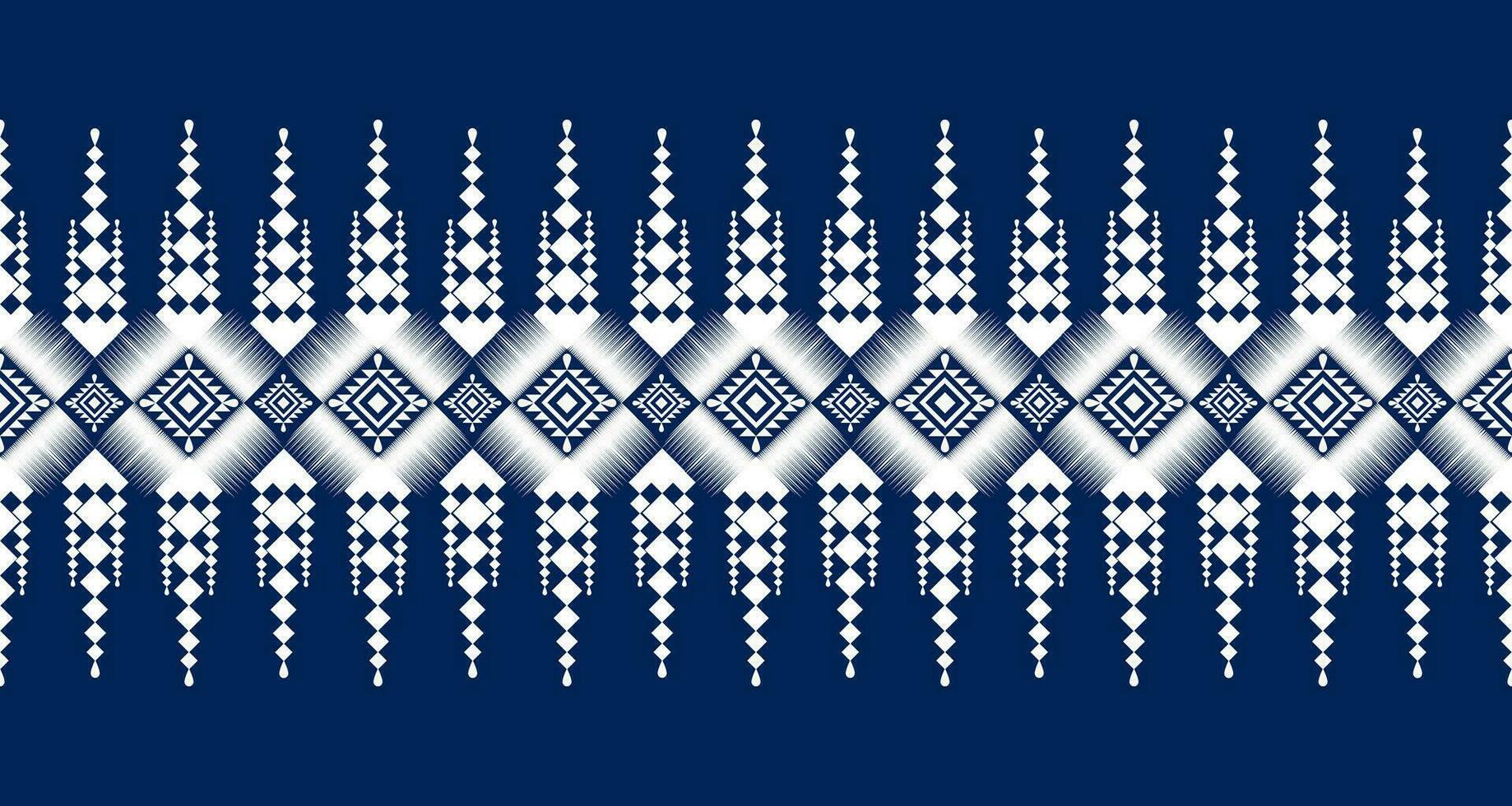 Ikat geometrisch Folklore Ornament mit Diamanten. Stammes- ethnisch Vektor Textur. nahtlos gestreift Muster im aztekisch Stil. Volk Stickerei. indisch, skandinavisch, Zigeuner,