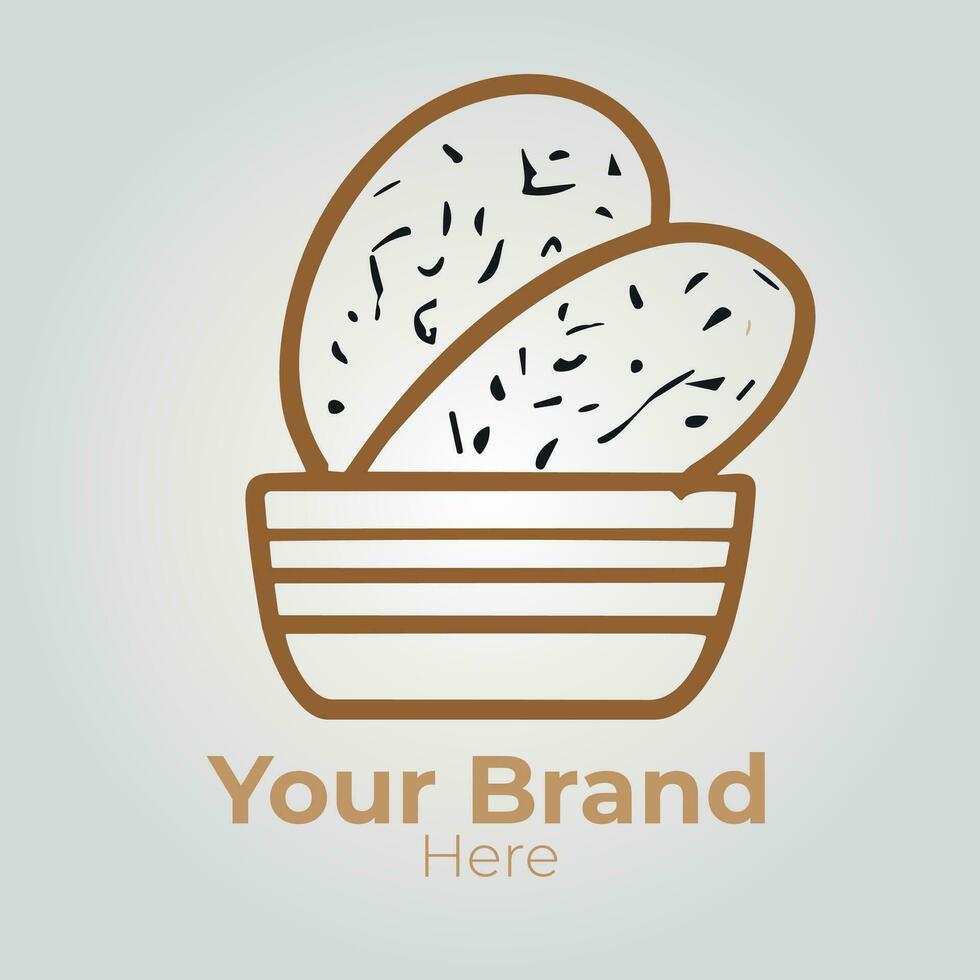 Brot oder Weizen Fachmann Logo Design vektor