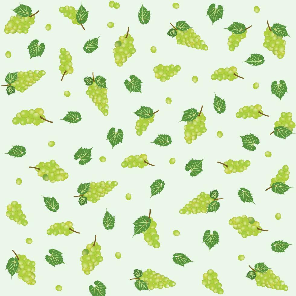 Trauben mit Blätter nahtlos Muster Vektor Illustration