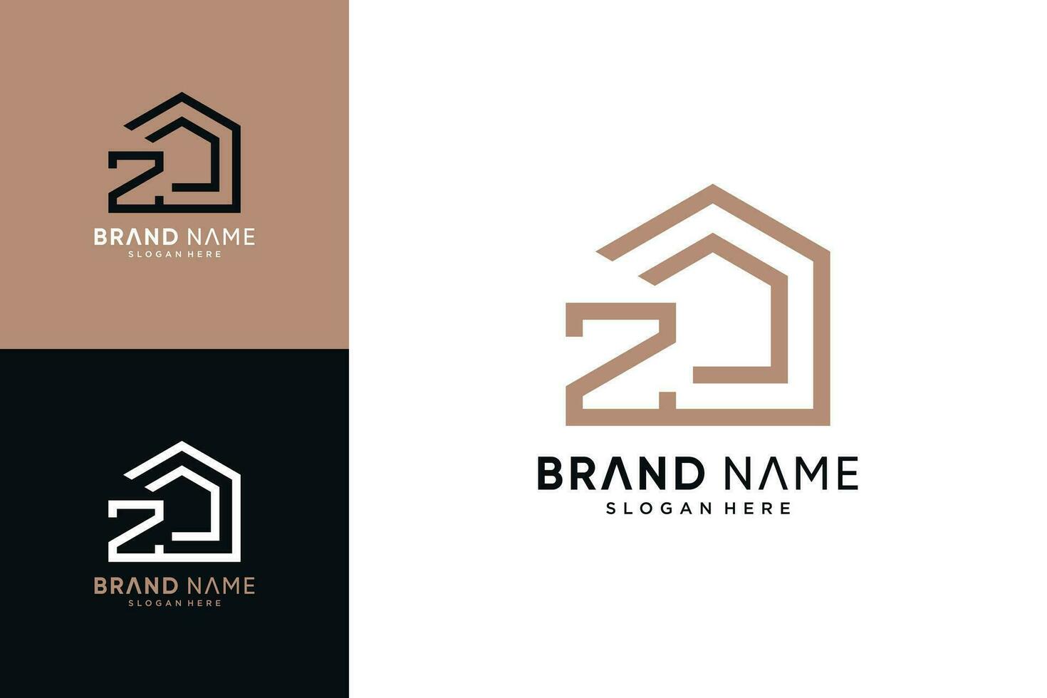 Hem logotyp design vektor illustration kombinerad med brev z och kreativ unik begrepp