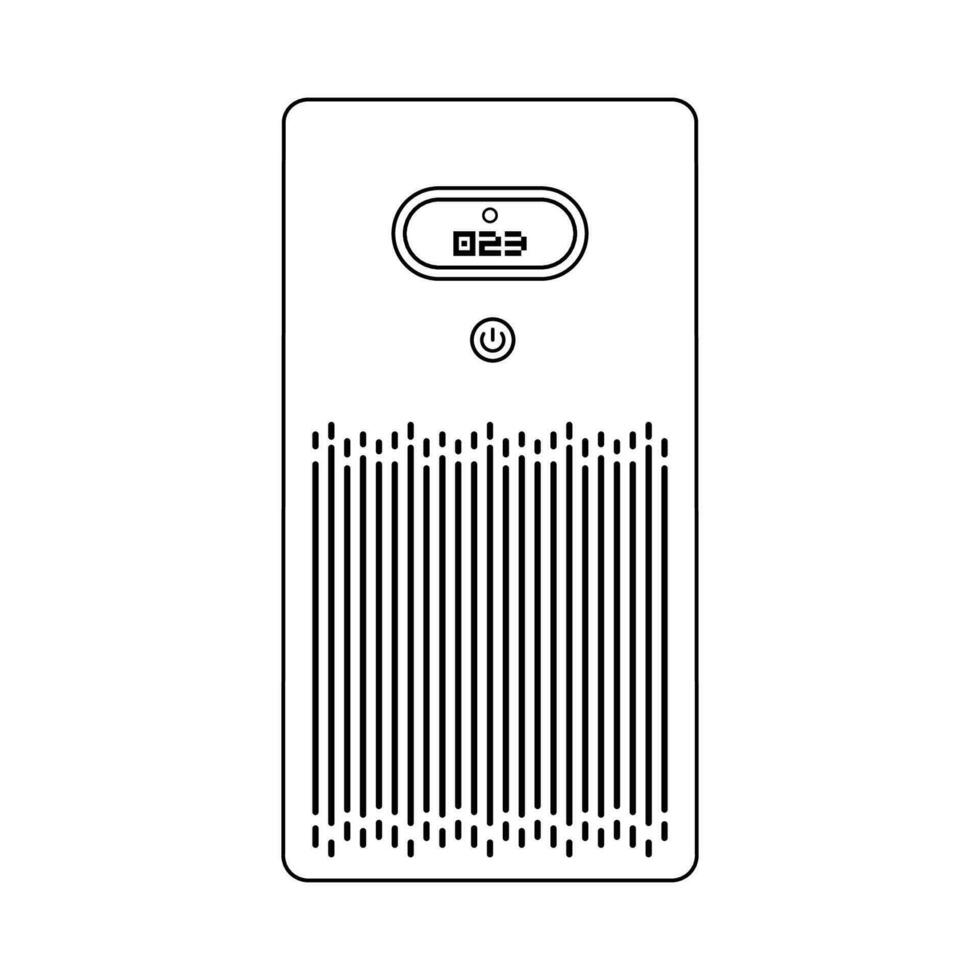 Luft Luftreiniger Gliederung Symbol Illustration auf Weiß Hintergrund vektor