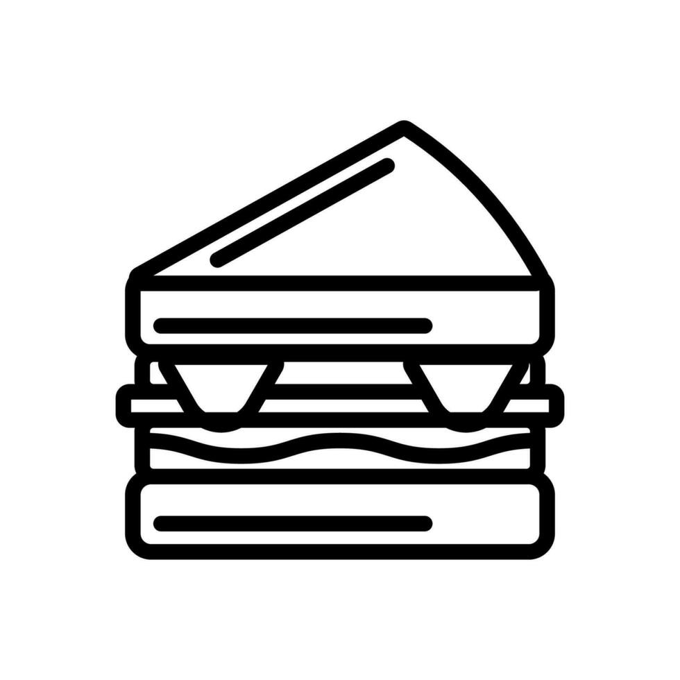 Sandwich Symbol Linie Stil vektor