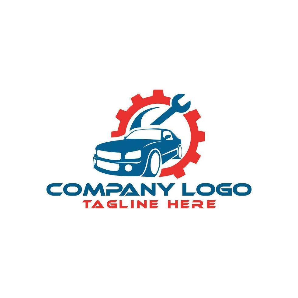 Rad und Tachometer zum Bedienung und Automobil Logo Design vektor