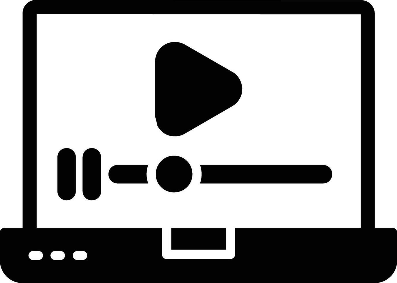 Video-Player-Glyphe-Symbol vektor