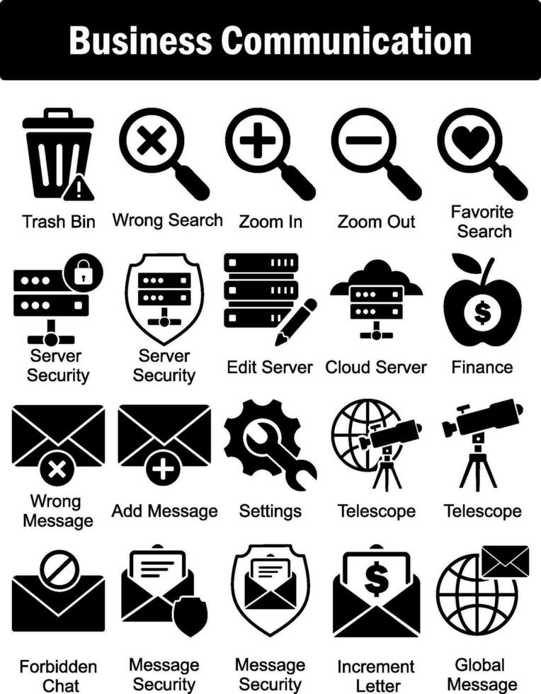ein einstellen von 20 Geschäft Symbole wie Müll Behälter, falsch suchen, Zoomen im vektor