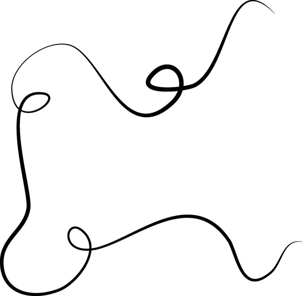 dekorativ illustriert abstrakt Welle Linie Grafik Element. vektor