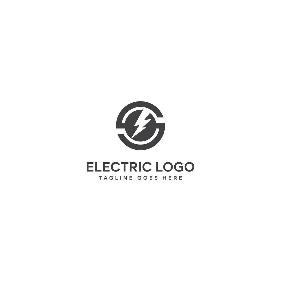 elektrisk logotyp design vektor