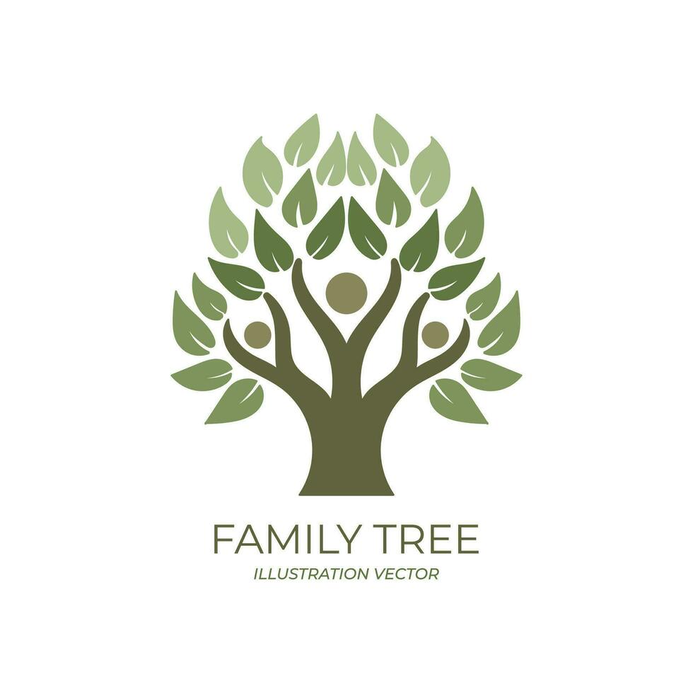 mänsklig familj träd av liv ikon symbol illustration vektor