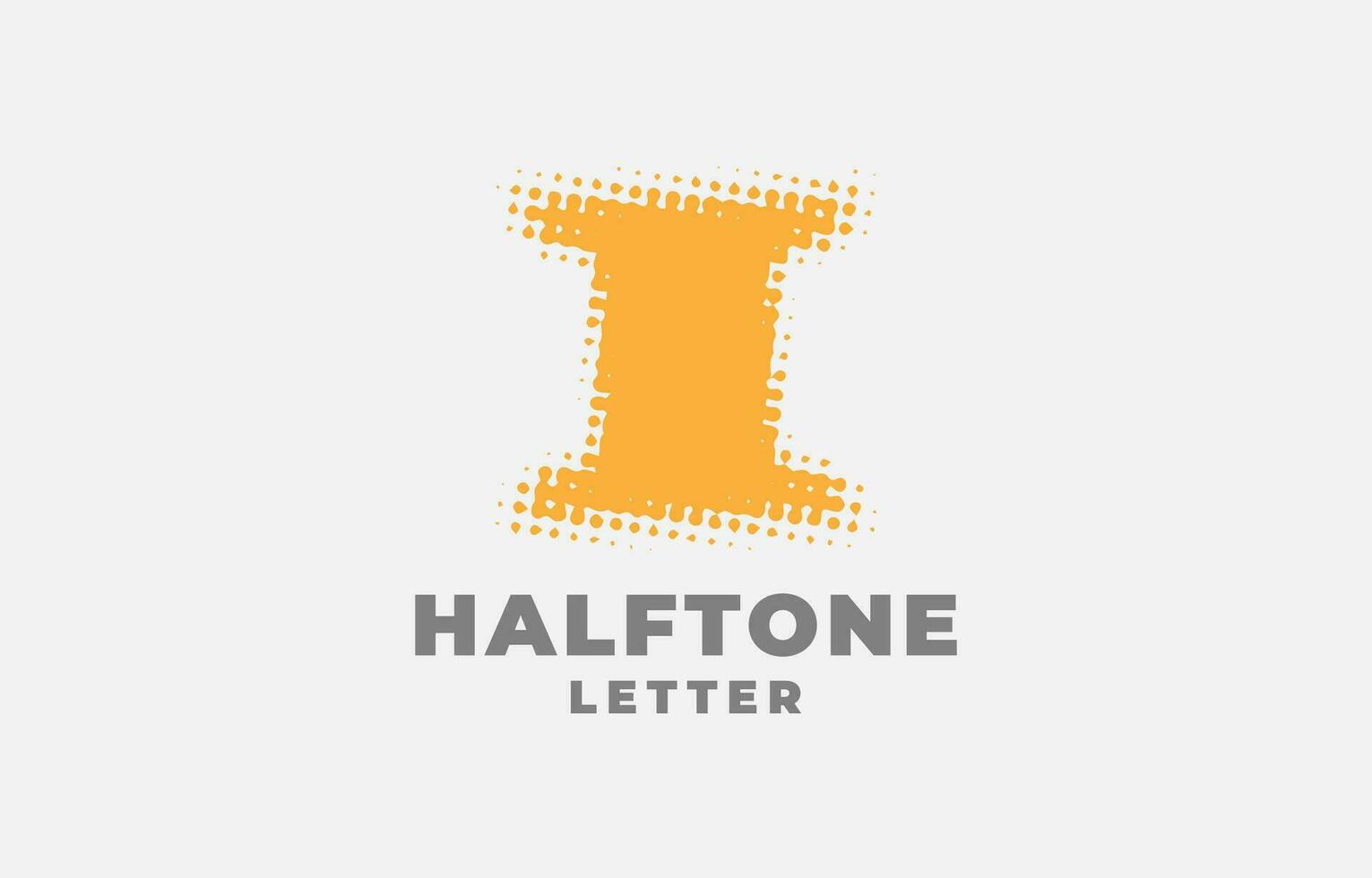 Brief ich Halbton Vektor Logo Design