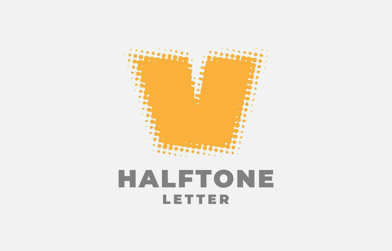 Brief v Halbton Vektor Logo Design