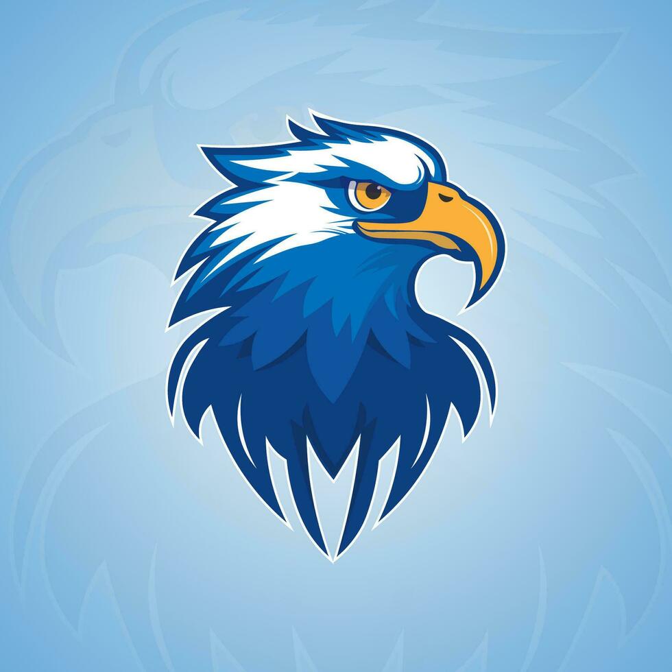 Adler Kopf Maskottchen Logo Vektor Illustration zum Sport