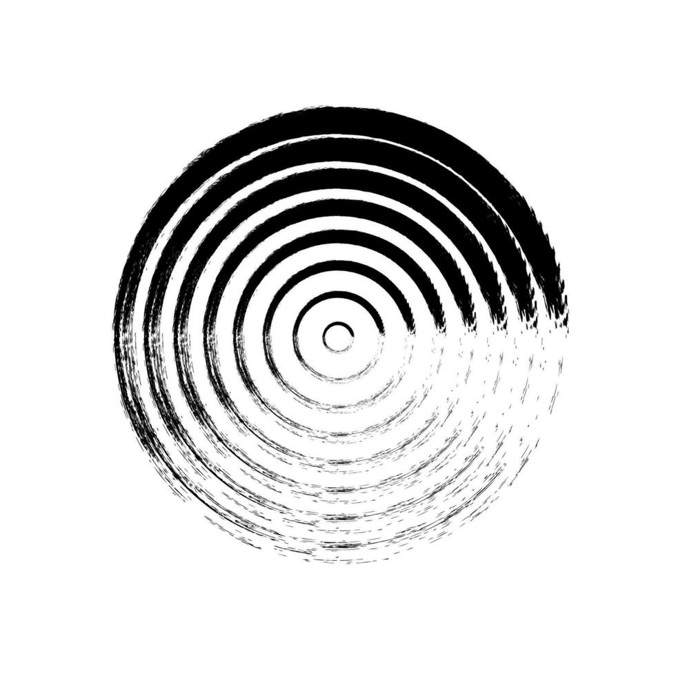 grunge stroke cirkel, enso symbol vektor design, målad borsta stroke cirkel.