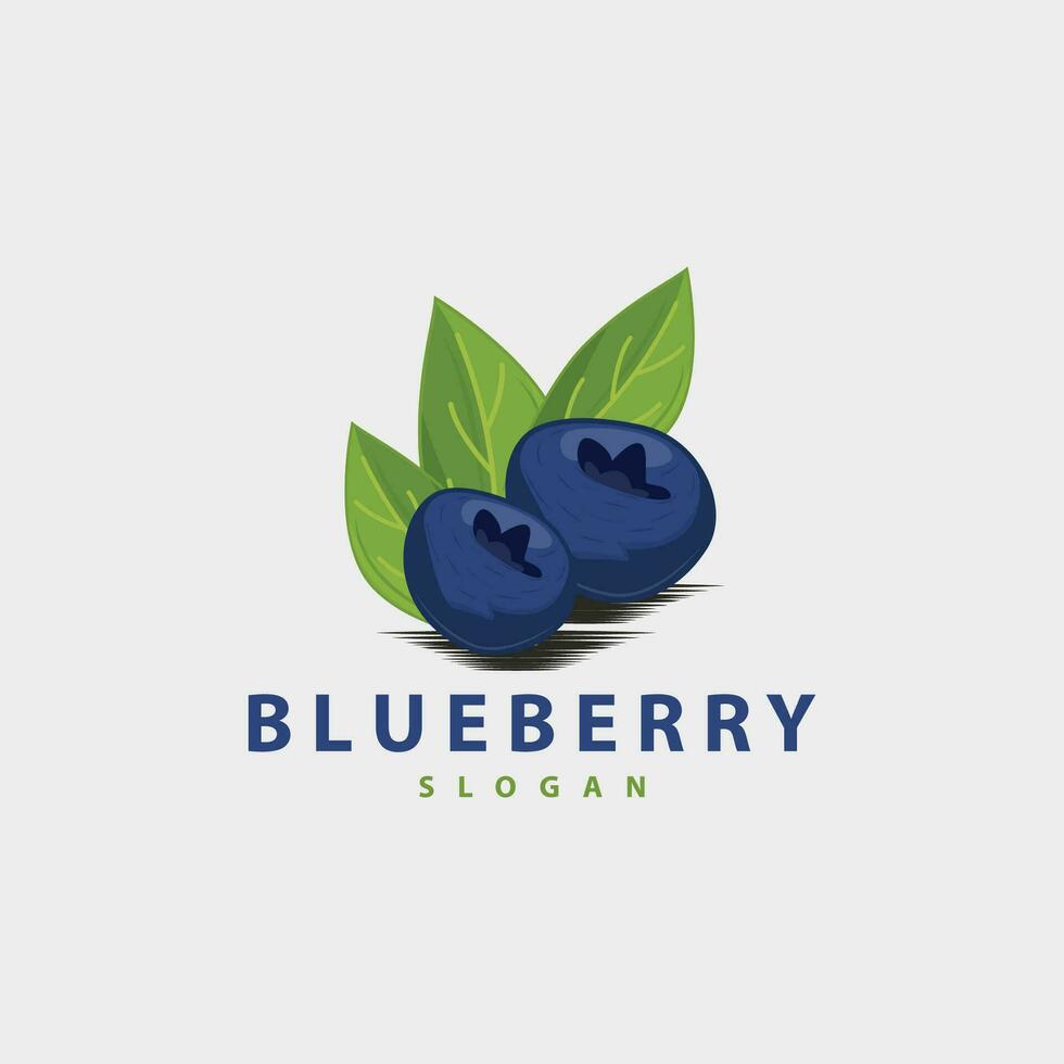 Blaubeere Logo, Garten Bauernhof frisch Obst Vektor, elegant einfach Design, Symbol Illustration Vorlage vektor