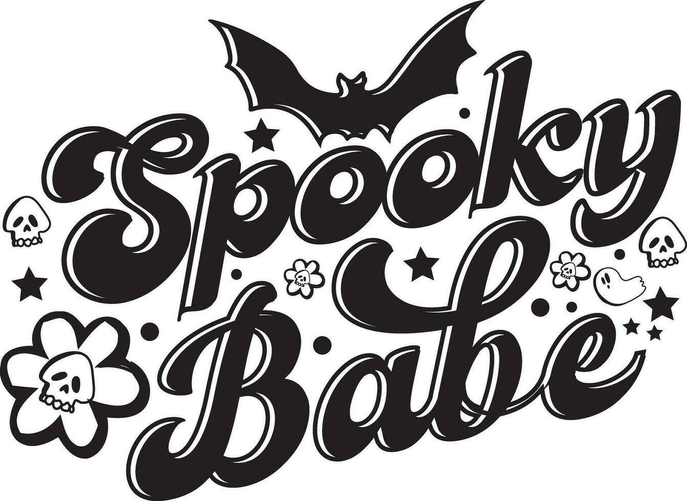 gespenstisch Baby Halloween Gekritzel Typografie t Hemd Design vektor