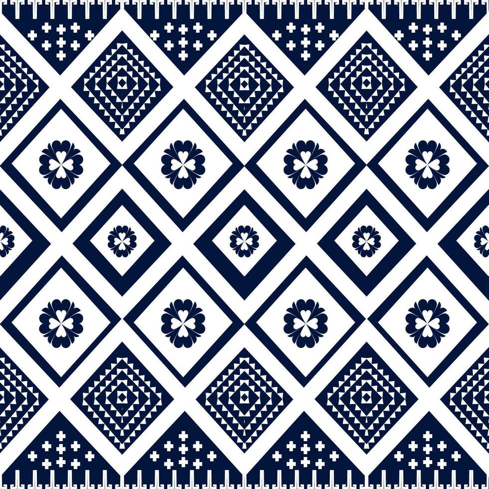 Ikat geometrisches Folklore-Ornament. Stammes-ethnische Vektorstruktur. Nahtloses Streifenmuster im aztekischen Stil. figur stammesstickerei. indisch, skandinavisch, gyp sy, mexikanisch, volksmuster.ikat-muster vektor