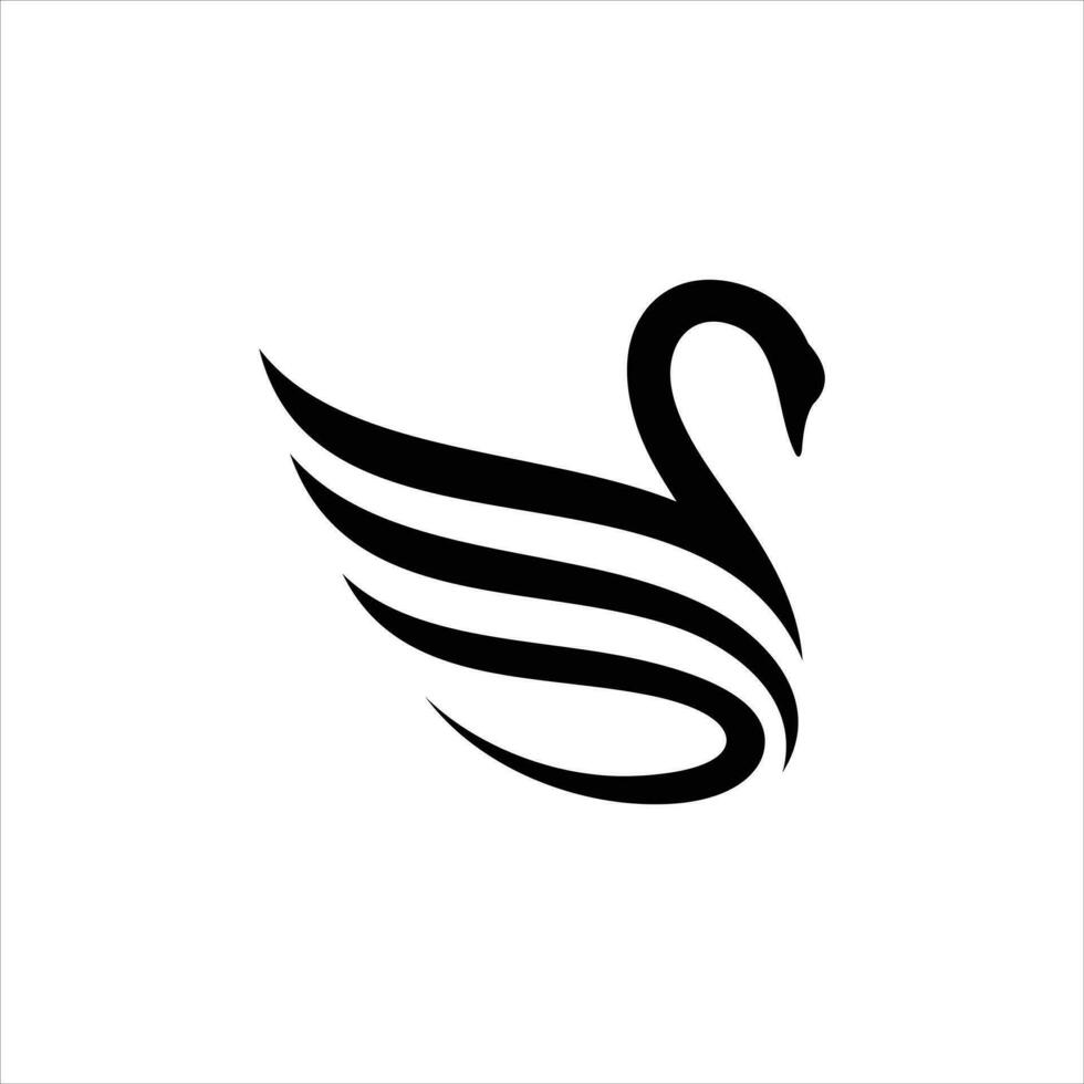 abstrakt Schwan fliegend Flügel Logo vektor