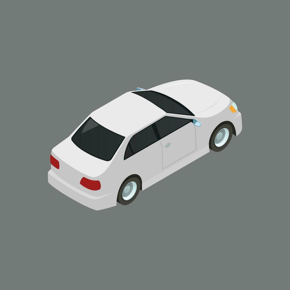 vektor isometrisk bil ikon isolerat på vit