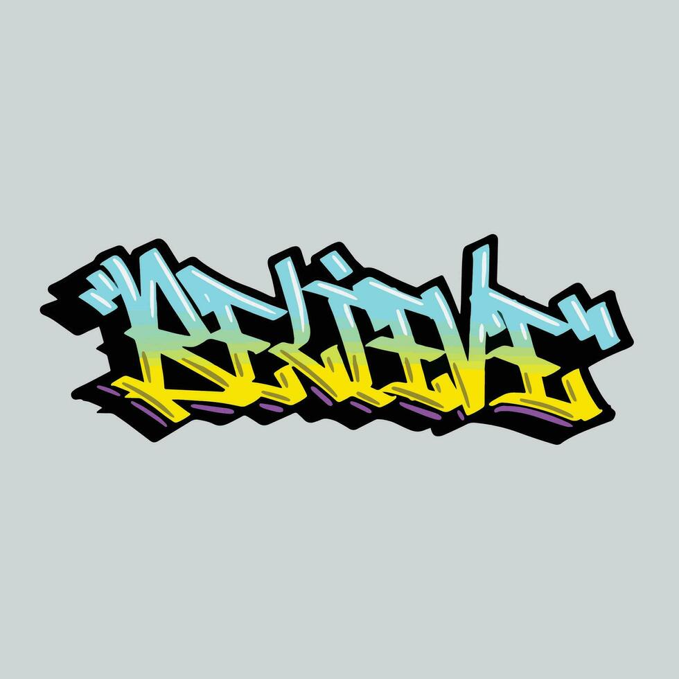 Graffiti Vektor Markieren Brief Wort Text Straße Kunst Wandgemälde