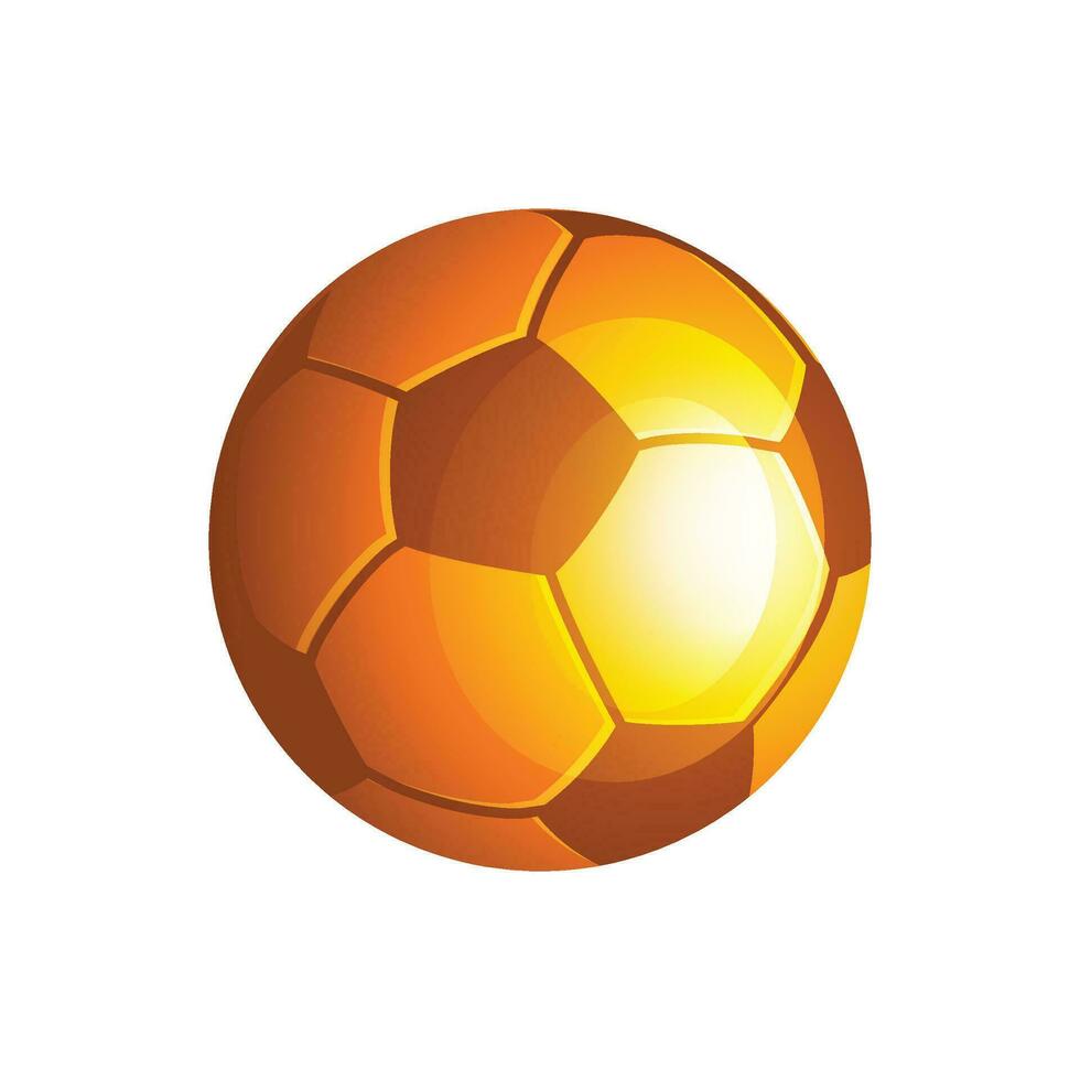 Vektor golden Fußball Fußball Ball 3d machen Illustration isoliert