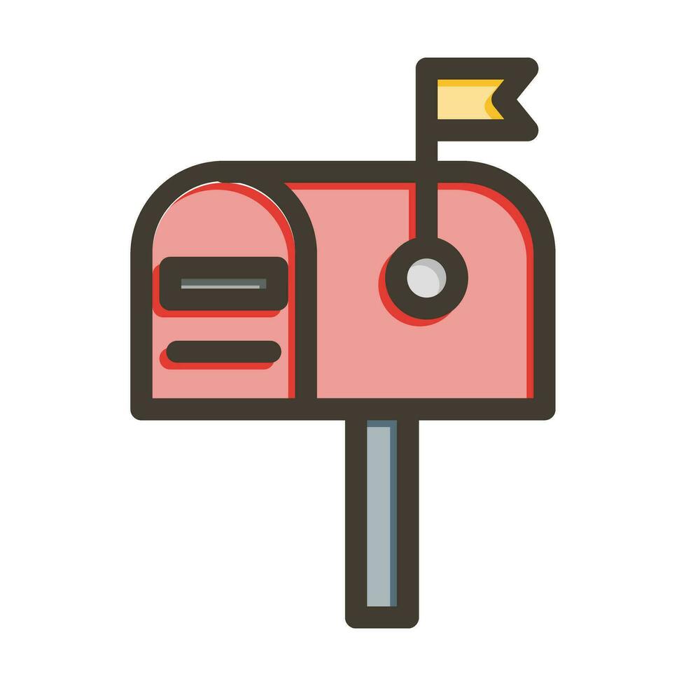 post låda vektor tjock linje fylld färger ikon för personlig och kommersiell använda sig av.