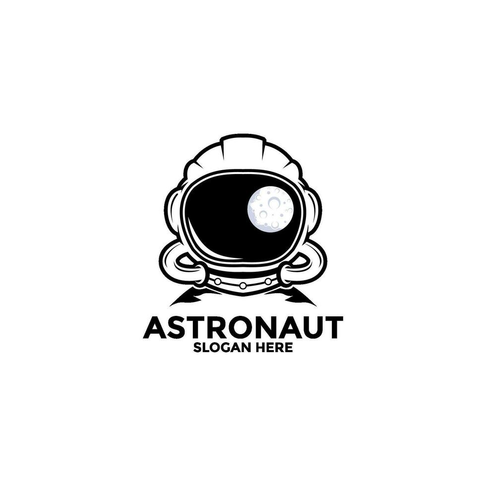 Astronaut Vektor Logo Symbol, Illustration Astronaut oder Raum Logo Design Vorlage